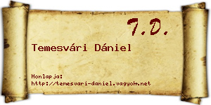 Temesvári Dániel névjegykártya